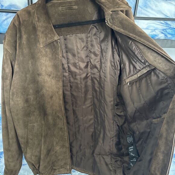 Roundtree & Yorke Men’s Genuine Leather Zip Up Jacket Size LT 9/10 Condition - Picture 6 of 8